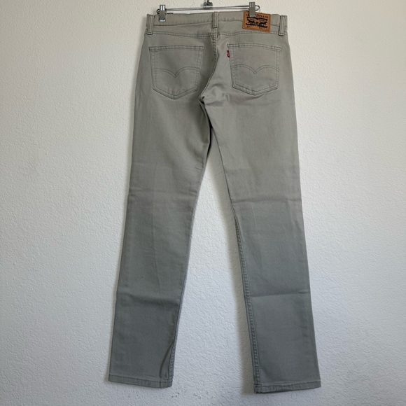 LEVI 511 Jeans Mens 31x32 Khaki Stretch Slim Fit Tapered Leg Flex - Picture 2 of 8